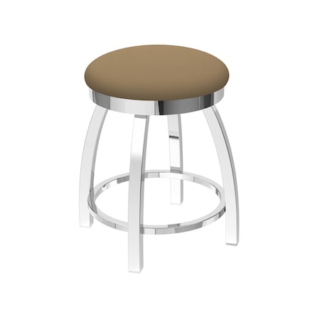 Holland Bar Stool Co 18" Swivel Vanity Stool, Chrome Finish, Canter Sand Seat 80218CH013